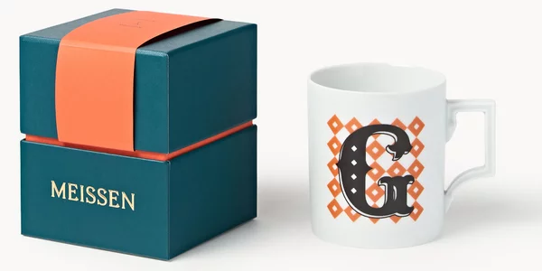 Westwing x MEISSEN, Tazza fatta a mano con motivo decorativo Initials