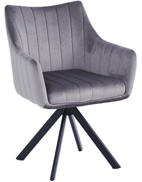 Poltrona Girevole Casa Ufficio Ergonomica Poltrona con Rivestimento Velluto Marrone