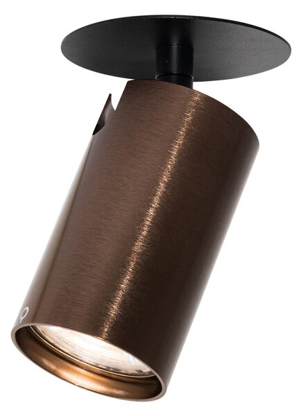 Set di 6 faretti da incasso moderni bronzo scuro GU10 50mm - Chels