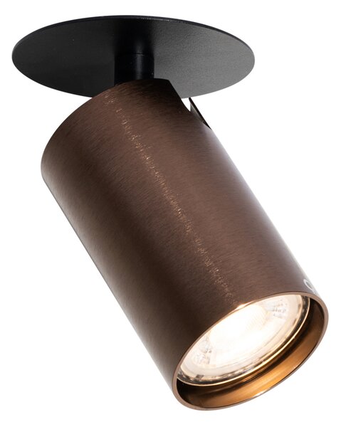 Faretto da incasso moderno bronzo scuro GU10 50mm - Chels