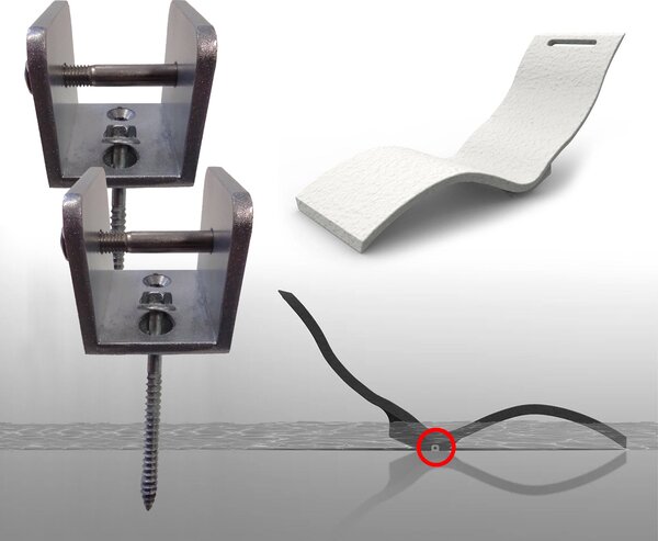 Set 2 Ganci Staffa per Lettino Chaise Lounge Arkema Serendipity