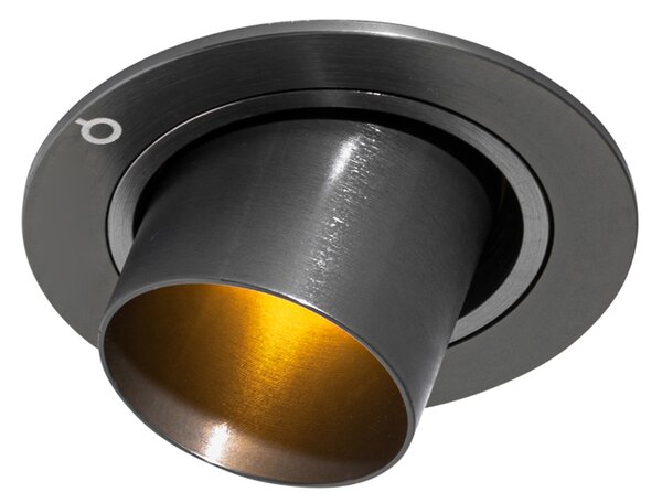 Faretto da incasso moderno canna di fucile GU10 35 mm rotondo orientabile - Installa