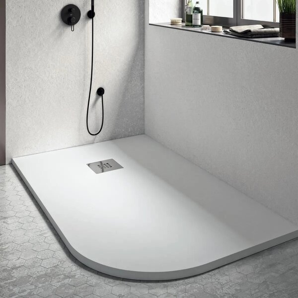 Piatto Doccia Rettangolare Stondato 100x80 cm Appoggio a Sinistra Bonussi Karen