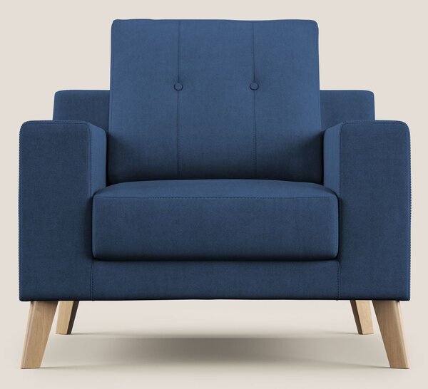 Danish poltroncina in tessuto morbido impermeabile T02 blu