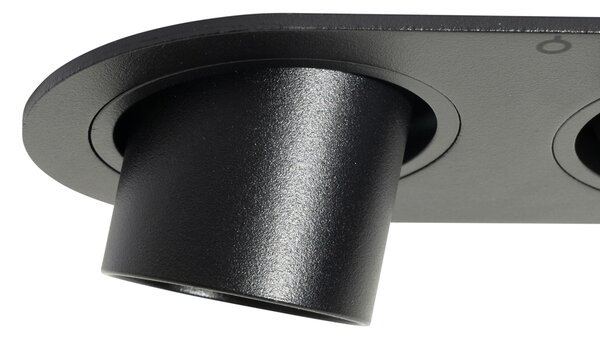Set di 6 faretti da incasso neri GU10 35mm orientabili a 2 luci - Installa