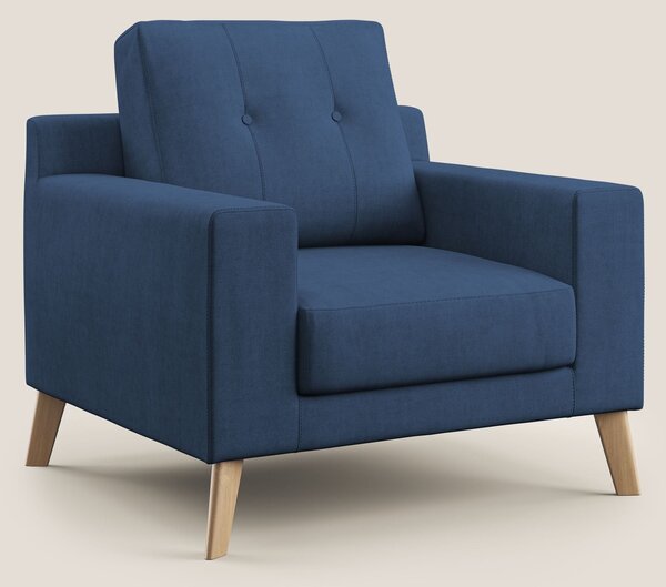 Danish poltroncina in tessuto morbido impermeabile T02 blu