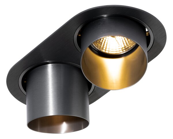 Faretto da incasso rotondo canna di fucile GU10 70 mm orientabile 2 luci - Installa