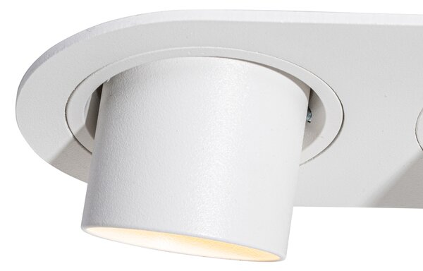 Set di 6 faretti da incasso bianchi GU10 35mm orientabili 2 luci - Installa