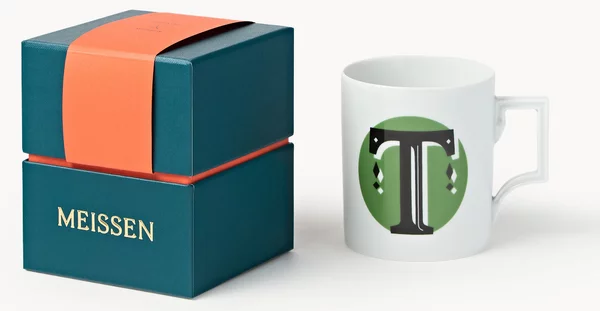 Westwing x MEISSEN, Tazza fatta a mano con motivo decorativo Initials
