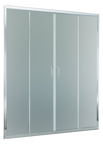 Porta Parete Doccia 172 cm 2 ante Scorrevoli Centrali in Cristallo Opaco 6mm H195 Bonussi Tosca