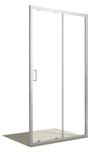 Porta Parete Doccia 100 cm 1 anta Scorrevole in Cristallo Trasparente 6mm H195 Bonussi Mattia