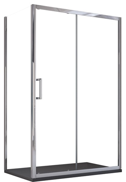 Box Doccia Angolare 70x100 cm 1 anta Scorrevoli 2 Lati Fissi in Cristallo trasparente 6mm H195 Bonussi Sole