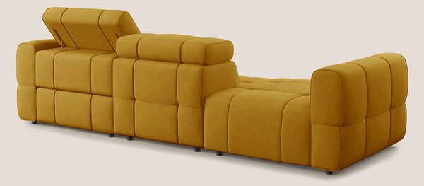 Giotto Divano con terminale e opzione relax elettrico in microfibra ef