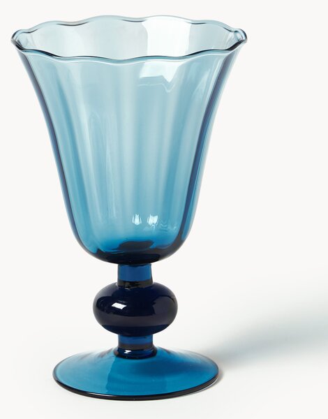 Set di 4 bicchieri da vino in vetro soffiato Tulya