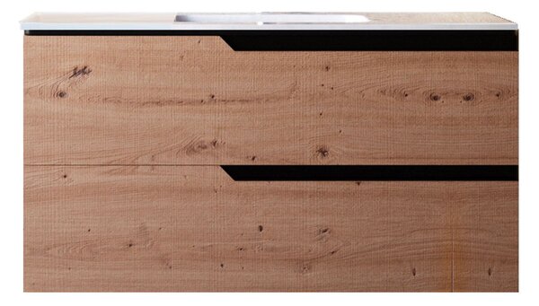 Mobile bagno 100 cm Sospeso Rovere Cartagena Boston Senza Specchio Bonussi