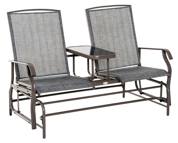 Outsunny – Dondolo da Giardino a Due Posti con Tavolino 81 × 147 × 100cm|Aosom