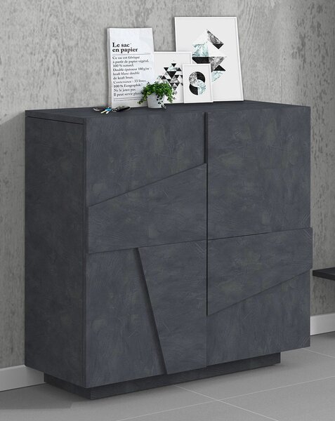 Scarpiera 2 Ante Battenti 81,2x39,2x86 cm Ping Ardesia