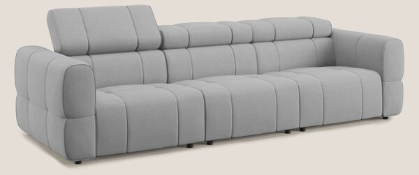 Giotto Divano modulare a 3 sedute con opzione relax elettrico in micro