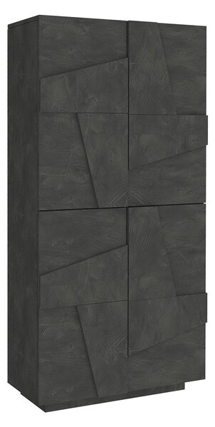 Scarpiera 4 Ante Battenti 81,2x39,2x167,6 cm Ping Ardesia