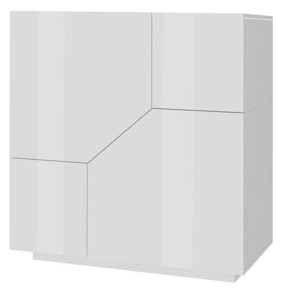 Credenza Alta 100x43x106 cm Alien Bianco Lucido