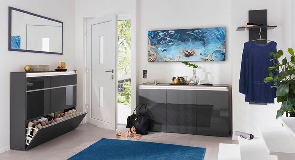 Specchio 120x2x60 cm Magic Antracite Lucido