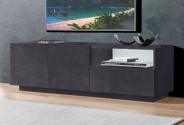 Mobile TV 2 Ante 1 Cassetto 150x43x46 cm Vega Ardesia