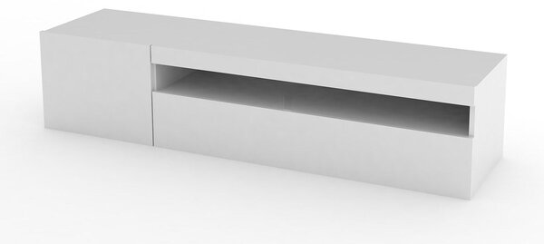 Mobile TV 2 Ante 154,9x40x36,5 cm Daiquiri Bianco Lucido
