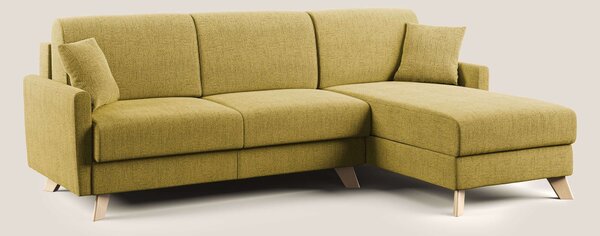 Edgar divano letto angolare in tessuto felis impermeabile T03 giallo