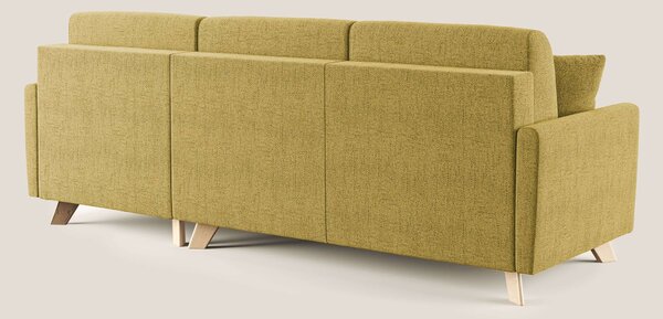 Edgar divano letto angolare in tessuto felis impermeabile T03 giallo