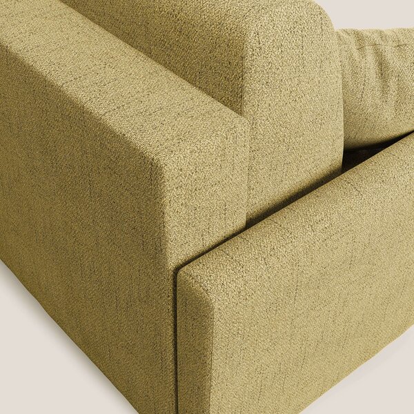 Edgar divano letto angolare in tessuto felis impermeabile T03 giallo