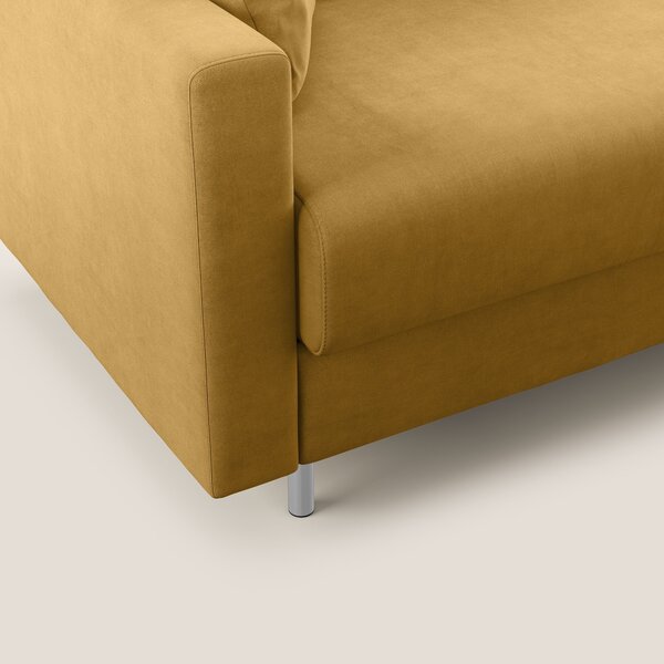 Megan divano letto angolare in microfibra smacchiabile T11 giallo