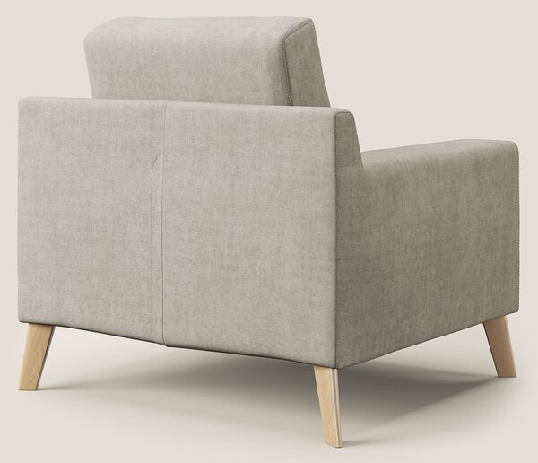 Danish poltroncina in tessuto morbido impermeabile T02 panna