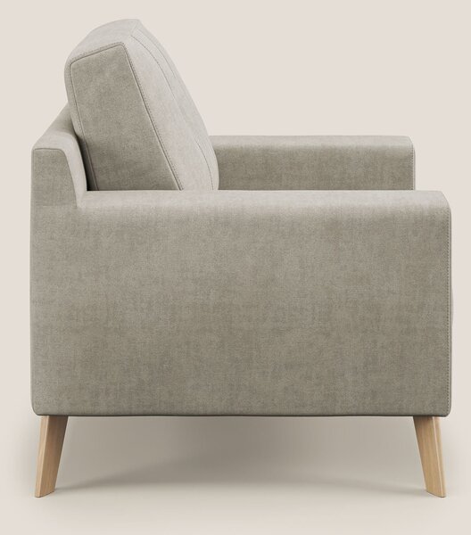 Danish poltroncina in tessuto morbido impermeabile T02 panna