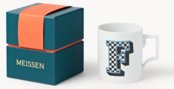 Westwing x MEISSEN, Tazza fatta a mano con motivo decorativo Initials