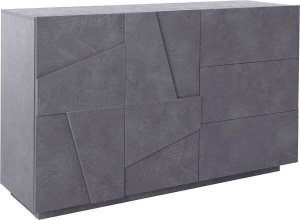 Credenza 2 Ante + 3 Cassetti 142,9x44,2x86 cm Ping Ardesia