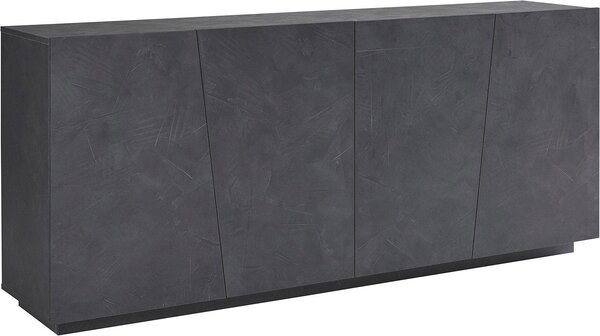 Credenza 4 Ante Battenti 200x43x86 cm Vega Ardesia