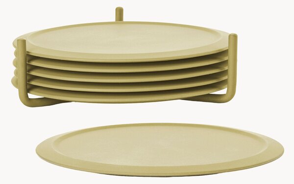 Set di 6 sottobicchieri in vetro Singles