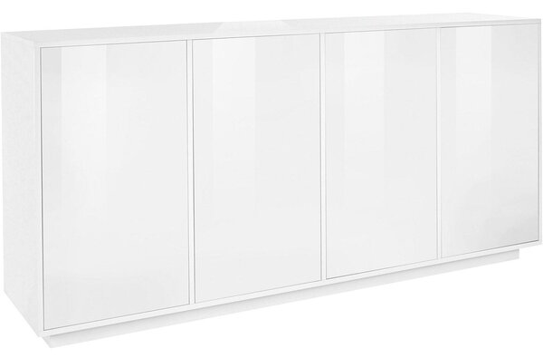 Credenza 4 Ante 180,1x41,4x86 cm Bloom Bianco Lucido