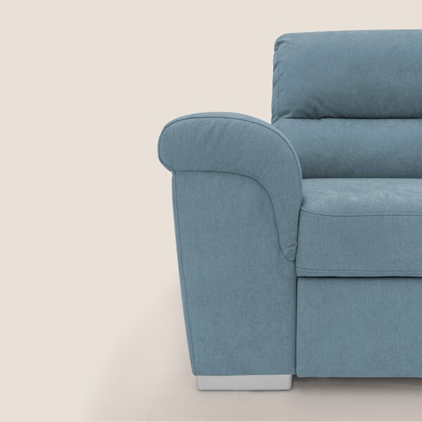 Minerva divano angolare con estraibile a cassettone e pouf contenitore