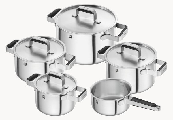 Batteria di pentole in acciaio inossidabile Pure, set da 5
