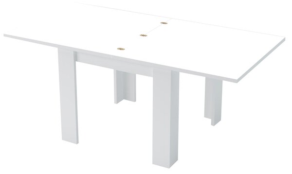 Tavolo Allungabile 90x90/180x75 cm Jesi Bianco Lucido e Cemento