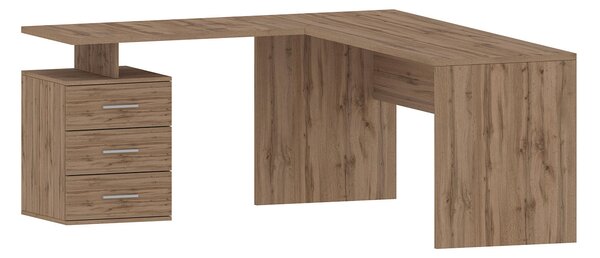 Scrivania Angolare 180/160x60x75cm cm New Selina Quercia Wotan