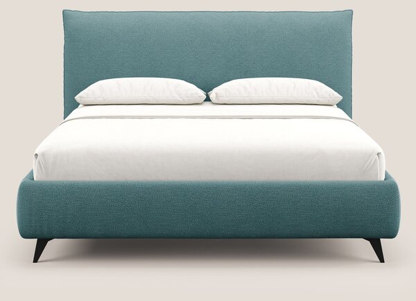 EROS letto imbottito in piuma con vano contenitore in pregiato e fresc