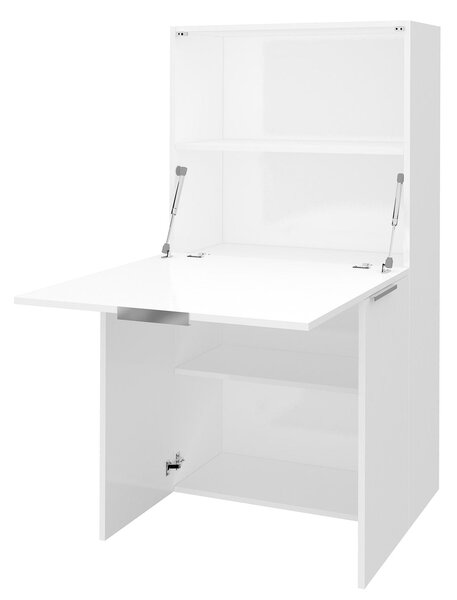 Mobile Scrivania a Scomparsa 70x35x140 cm Dalia Bianco Lucido