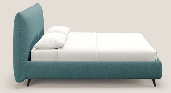 EROS letto imbottito in piuma con vano contenitore in pregiato e fresc