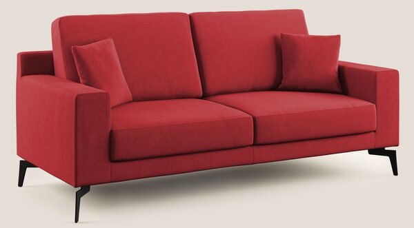 Prestige divano moderno in microfibra smacchiabile T11 rosso