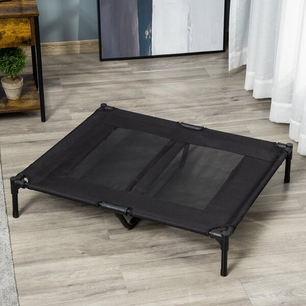 Brandina per Cani Grandi con Borsa di Trasporto 92x76x18 cm in Metallo e Tessuto Oxford Nero