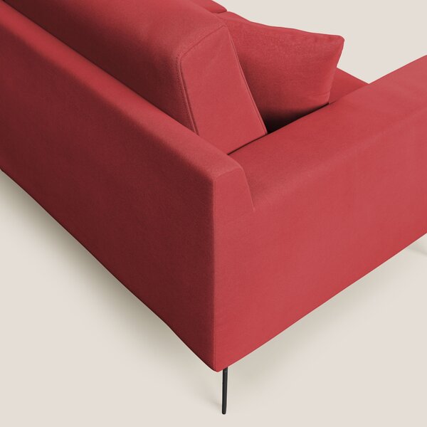 Prestige divano moderno in microfibra smacchiabile T11 rosso