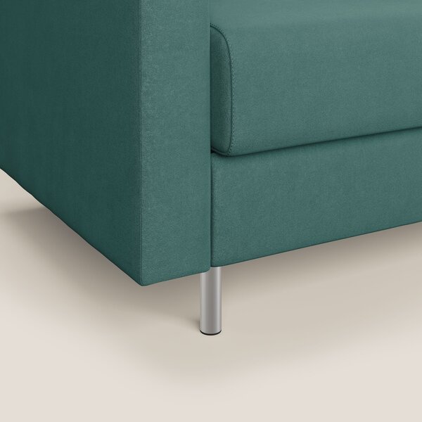 Megan poltrona letto in microfibra smacchiabile T11 petrolio