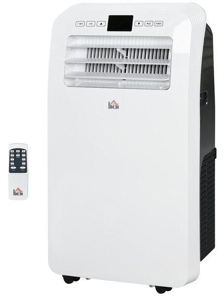 Condizionatore Portatile con Timer 44,3x34x81,5 cm 3 Modalità e 3 Velocità in Plastica ABS Bianco